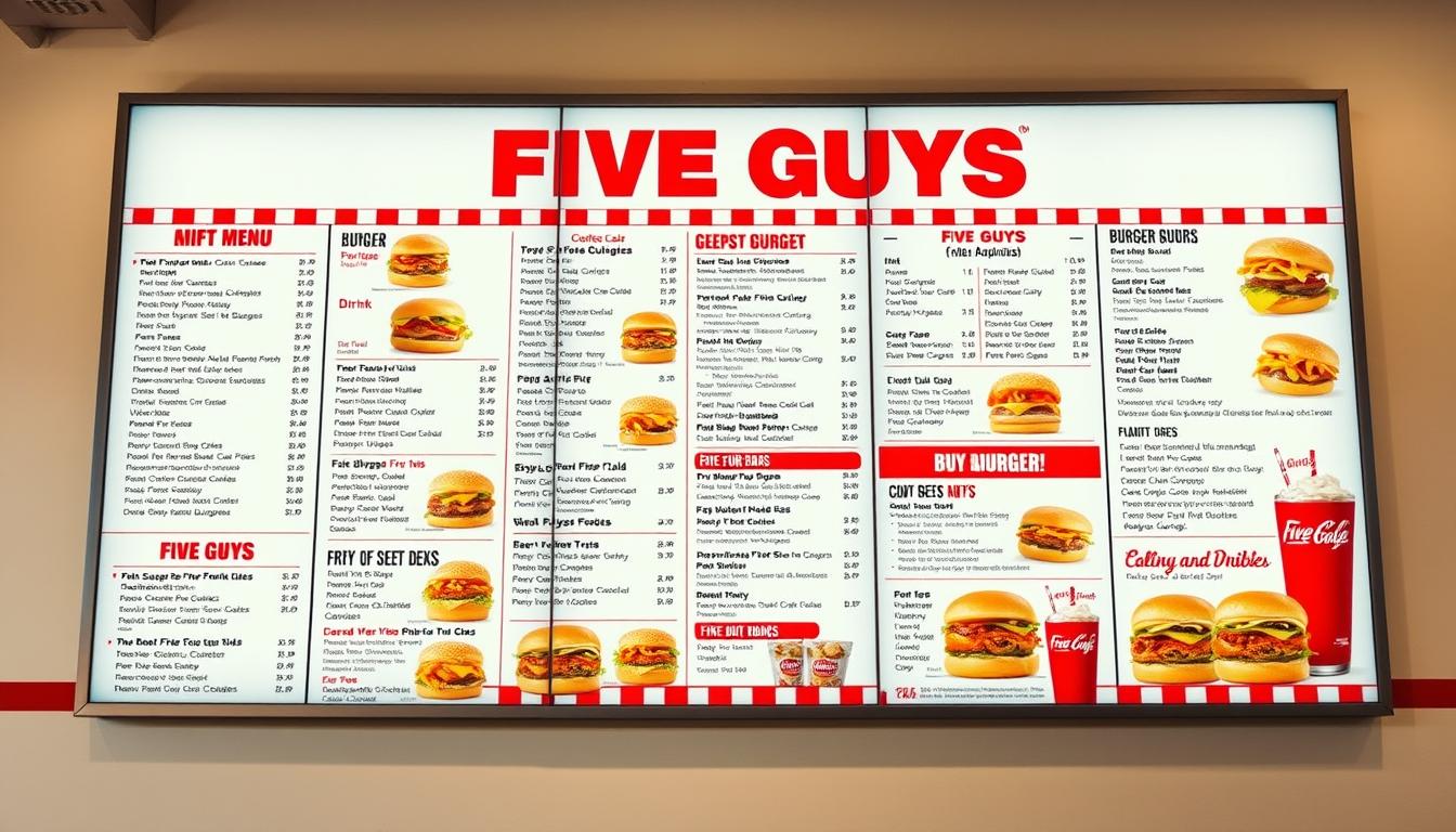Five Guys Burgers And Fries Menu