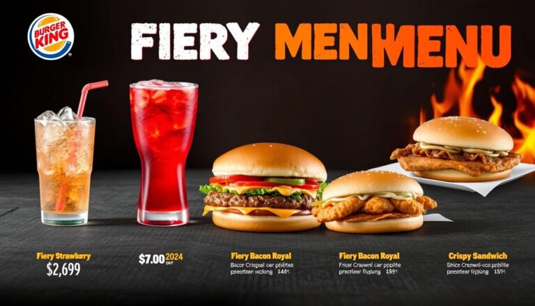 Burger King Fiery Menu With Price