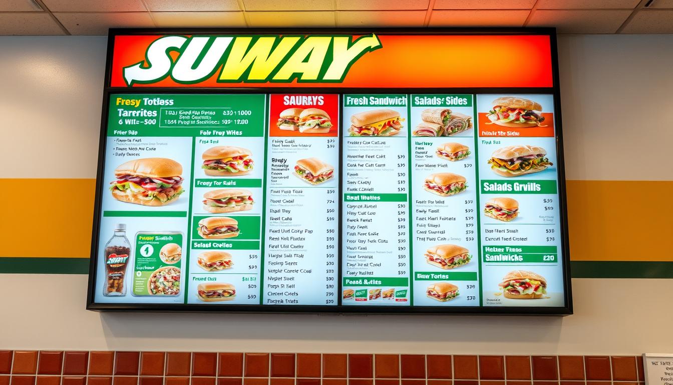 subway menu