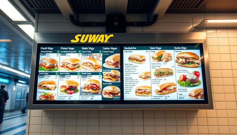 subway sandwich menu